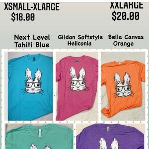 Leopard Bunny T’S $18. Xx $20